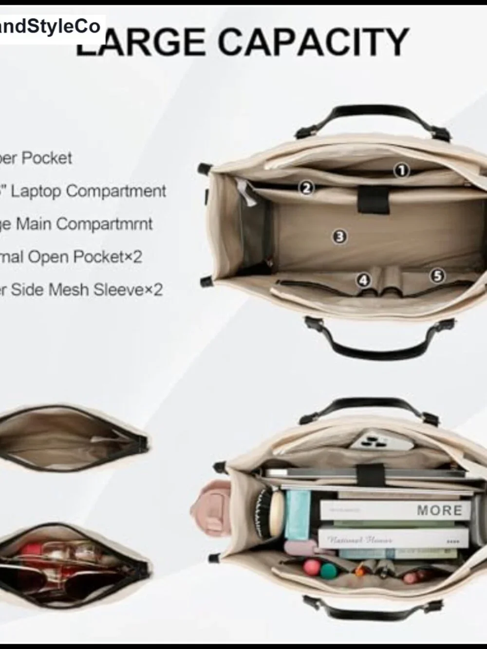 Insulated Lunch Tote Bag for Women Large Capacity Work Lunch Bag